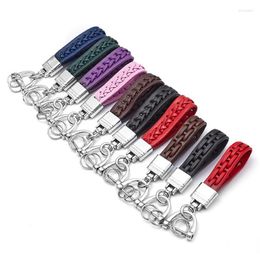 Keychains Luxury Car Key Chain Men Women Keychain For Rings Holder Bag Pendant Hand Woven Rope Jewellery Accessories Male Gift Wholesale