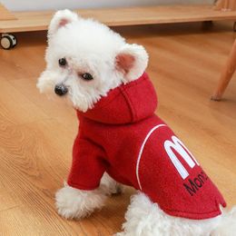Dog Apparel Pet Clothes Winter Hoodie Monday Woollen Tuxedo Warm Jacket Coat Jumpsuits Chihuahua For Small Outfit Product