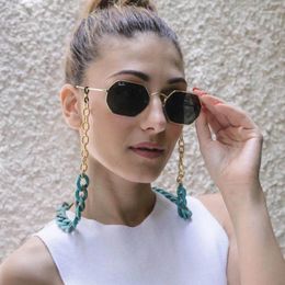 Fashion Accessories 2023 Chunky Acrylic Chain Half Gold Eyeglasses Holder Strap Lanyard Necklace For Women Sunglasses
