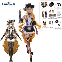 Genshin Impact Cosplay Navia Cosplay Costume Game Girls Dress Full Set Ouifit Halloween Carnival Costume for Womencosplay