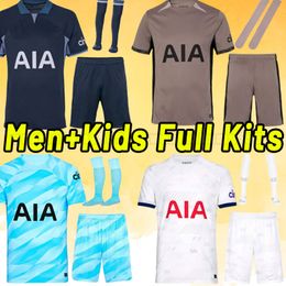 Full Set SPURS 23 24 S-4XL Soccer Jerseys KANE SON PERISIC KULUSEVSKI Tottenham HOJBJERG 2023 2024 LUCAS LLORS Third Football shirt BRYAN BERGWIJN goalkeeper men kids