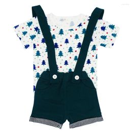 Clothing Sets 2023 Hawaiian Style Kids Baby Boys Girls Harness Set Summer Cotton Children Short Sleeve Sling Sport Suit Clothes