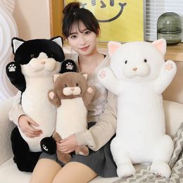 Plush Dolls Cute Soft Cat Pillow Toys Stuffed Pause Office Nap Bed Sleep Home Decor Gift Doll for Kids Girl 231007