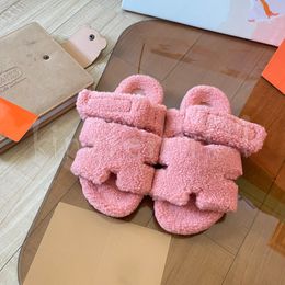 Дизайнерские сандалии женщины Слиппер -замшевые тапочки пушиты