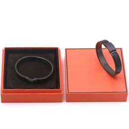 New Bracelet All Black Cool Stone Chain Bracelets Luxury for Man Woman Jewellery Top Quality 2 size option303w