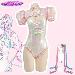 Game Needy Girl Overdose Cosplay Costume Ame Cosplay Swimsuit Bodysuit Candy Girls Carnival Party Costume for Womencosplay