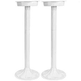 Decorative Flowers 2 Pcs Props Lu Yin Style Banquet Home Accessories Decor Roman Column Statue Plastic Party Flowerpot Holder