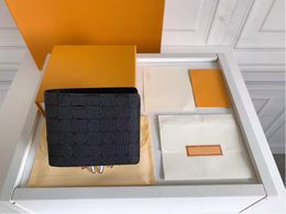 Mens Designer wallet women purse High quality fashion short plaid Wallet Classic Card Holders Coin vuttons Famous Clutch Wallet Complete set of original box 6 colors