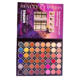 Long Lasting Waterproof 48 Colours Eyeshadow Palette Makeup Blendable Highly Pigmented Shimmer Matte Eye Shadow Pressed Powder Palette