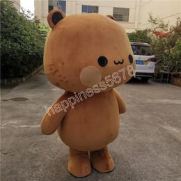 Hot Sale Coffee Bears Mascot Costumes Cartoon Character Outfit Suit Carnival Adults Size Halloween Christmas Party Carnival Dress suits