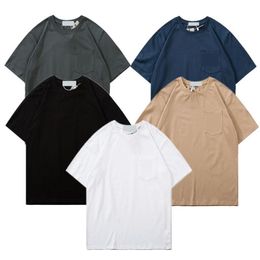 T-shirt 2020ss stile giapponese Carhat classico Tasca piccola Patch in cotone Manica corta Girocollo moda Semplice Selvaggio Mezza manica nuovo 269I