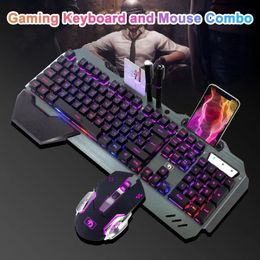 Keyboard Covers Mouse with 16 RGB Waterproof Dustproof Removable Hand Rest Mechanical and 7 Colour Mute for PC 231007