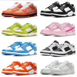 TopSportMarket Men Women Shoes Flat Sneakers Lows Panda Black White Grey Fog Triple Pink Rose Whisper Team Gold Blue Raspberry Strawberry Peach Mens Casual Trainers