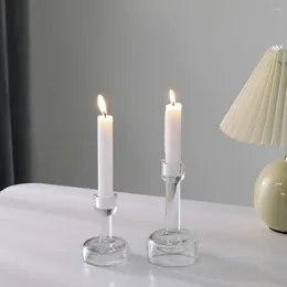 Candle Holders 2 Pcs Containers Glass Jars Tealight Candles Candlestick Dining Table Tealights