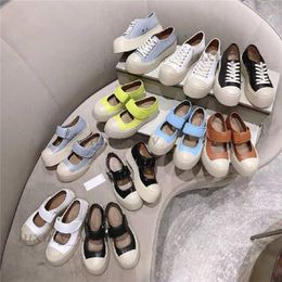 Designer Shoes Pablo Sneakers Black Nappa Leather Mary Jane Shoes Women Vintage Strap Platform Rubber Sole Shoe with box