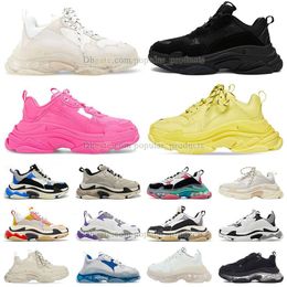 Top -Qualität Balenciegas Designer Schuhe Triple S Crystal Dickes Bottoms Trainer Vintage Paris Track Casual Dad Women Herren Schuh Outdoor Tennis Runner Sneaker