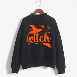 Men's Hoodies I Am His Witch Halloween Women Clothes Gothic Punk Sweatshirt 2023 Fashion Pullover Harajuku Streetwear Vintage Trendy Tops