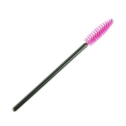 WholesaleAttractive 100pcs lot make up brush Pink synthetic Fibre OneOff Disposable Eyelash Brush Mascara Applicator Wand Brush JE24 ZZ