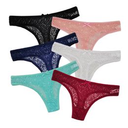 Women's thong lace cutout underwear