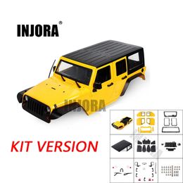 Diecast Model INJORA Unassembled 12 3inch 313mm Wheelbase Body Car Shell for 1 10 RC Crawler Axial SCX10 II 900 90047 Wrangler 231007