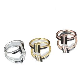 Rings Tiffanyes Designer Luxury Fashion Women Sterling Silver S925 Couple's First Ornament Mix And Match With Saturn Mesh Seal Colour Matching Deformation