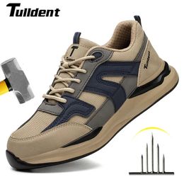 Safety Shoes Summer Air Cushion Work Safety Shoes For Men Women Breathable Work Sneakers Steel Toe Shoes Anti-puncture Safety Protective Shoe 231007