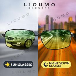 Sunglasses LIOUMO 2023 Classic Day Night Vison Glasses For Driving Pochromic Polarized Men Women Chameleon Eyewear Anti-Glare