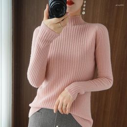 Women's Sweaters 2023 Knitted Jumper Autumn Winter Tops Turtleneck Pullovers Casual Women Shirt Long Sleeve Short Slim Sweater Girls
