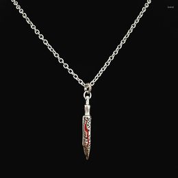 Pendants Silver Color Retro Personality Dagger Pendant Hipster Necklace Gift DZ0060