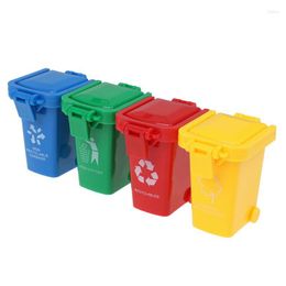 Other Bird Supplies 4 Pcs/Set Mini Trash Can Garbage Bin Peony Parrot Intelligence Training Toys