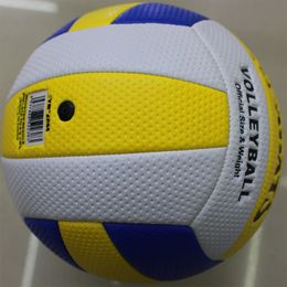 Balls Indoor Outdoor Beach Competition Volleyballs Swimming Pool Training Color Matching PU Soft Size 5 Volleyball 231007