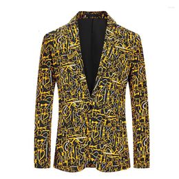 Men's Suits Mens Black Floral Tuxedo Jacket Stylish Slim Fit One Button Suit Blazer Men Dinner Party Wedding Prom Hombre XXXL