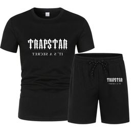 TRAPSTAR Brand Designer basketball Tracksuit Set Men T shirt Shorts Sets Summer Sportswear Jogging Pants Streetwear Harajuku Tops 253o