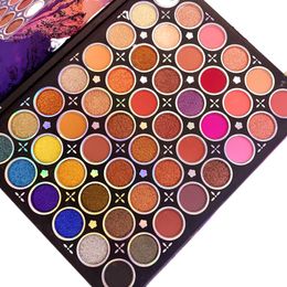 Palette di ombretti luccicanti opachi impermeabili a lunga durata Trucco facilmente sfumabile 48 colori Tavolozza di ombretti altamente pigmentati per donne Cosmetici di bellezza