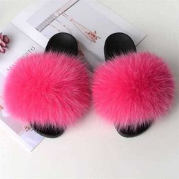 Hip Sandals New Arrival Children Sweet Fur Slippers Summer Fluffy Ry Slides Girl Home Plush Beach Flip Flops Wholesale Drop Shipping 230417