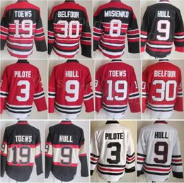 CCM Hockey Retro 9 Bobby Hull Jersey Retire 8 Bill Mosienko 30 Ed Belfour 19 Jonathan Toews 3 Pierre Pilote 88 Patrick Kane Vintage Classic Stitched For Sport Fans