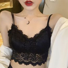 Black sexy bra plus size lace bra Women's underwear seamless sexy bralette top push up crop top invisible Brassiere lingerie303M