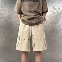 Men's Shorts Summer Cotton Casual Bermudas Khaki Men Boardshorts Clothing Beach Male With Pocket Streetwear Pants