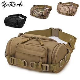 Waist Bags YoReAi Tactical Men Waist Pack Nylon Hiking Phone Pouch Outdoor Sports Army Military Hunting Climbing Camping Belt Chest Bags 231006