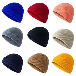 Ball Caps Wintertime Warm Hat Cap Rendy Melon Leather Black Beanie Couple Hip-hop Women's Knitted