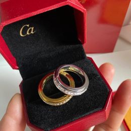 Ring Designer Ring Luxury Jewelry Rings for Women Alphabet Diamond Design Christmas Gift Temperament Versatile Very Optional Box