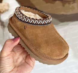 Toddler Tasman II Slippers Tazz Baby Shoes Kids Chestnut Fur Slides Sheepskin Shearling Classic Ultra Mini Boot Winter Mules Slip-on Wool Little Big77998 1 4