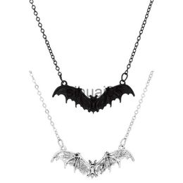 Pendant Necklaces Gothic Vintage Bat Choker Pendant Necklace Halloween Witch Jewelry Gift For Women Girl New Fashion Wholesale Accessories x1009