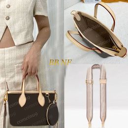 Mirror Quality Canvas oxide Leather BB Tote Shopping Bag Wide Strap With Round Wallet Women's Mini Shoulder Bags Crossbody Messenger Bag 46705 Designer Handbags 2024