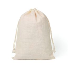 Cotton Drawstring Bags Natural Cotton Bags with Drawstring Produce Bags Bulk Gift Bag Jewellery Pouch Multi size optional215U