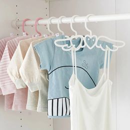 Hangers Racks 10-20pcs Angel Adult Non-slip Coat Hangers Clothes Organizer Wardrobe Skirt Suspender Storage Drying Rack Wing Shape 231007