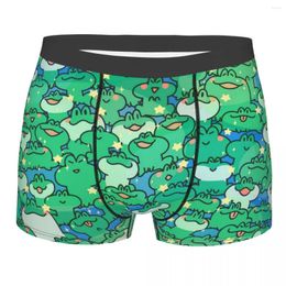 Underpants Frog Anime Men's Underwear Cute Animal Boxer Briefs Shorts Panties Funny Mid Waist For Male Plus Size