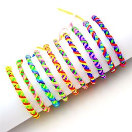 Bohemian Boho Bracelet Women Jewelry Rainbow Handmade Cord Braided String Friendship Bracelets for women253s