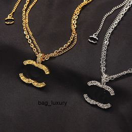 fashion luxury Silver Pendant Necklace 925 for Girls Love Jewelry Long Chain Elegant Womens Birthday Party Gift Necklace Designer New Crystal Necklace 18K Gold Jewe