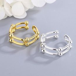 Cluster Rings BF CLUB 925 Sterling Silver Ring For Women Fine Jewellery Gold Simple Open Vintage Handmade Allergy Party Birthday Gift